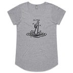I'm Fine Drowning Thumbs Up Women's AS Colour Scoop Neck T-Shirt