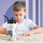 Cats - Kids Water Bottle with Chug Lid (12 oz) Kids Water Bottle with Chug Lid animal Printed Offshore