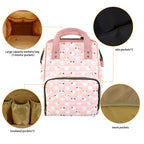 Pink Cats Multi-Function Backpack, Nappy / Diaper Bag Multi-function Backpack, Nappy / Diaper Bag animal Printed Offshore