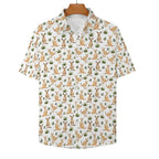 Kangaroos Women's Short-Sleeve Button Up Shirt Women's Short-Sleeve Button Up Shirt animal Printed Offshore