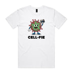 Cell-fie Cell Selfie Men's AS Colour T-shirt White Mens T-shirt Printed In Australia Science