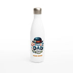 Personalise - Coolest Dad Ever - White 17oz Stainless Steel Water Bottle Default Title Personalised Water Bottle customise Dad Globally Fulfilled personalise