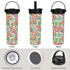 Bright Painted Tropical 20oz Tea Tumbler with Carry Handle