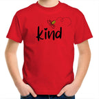 Bee Kind - Kids Youth T-Shirt Red Kids Youth T-shirt animal Kindness Printed In Australia