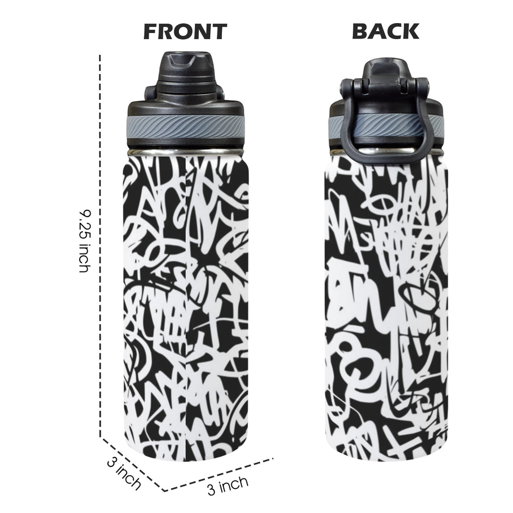 Graffiti - Insulated Water Bottle with Dual-Use Lid (18oz) Insulated Water Bottle with Dual-Use Lid (18oz) Printed Offshore
