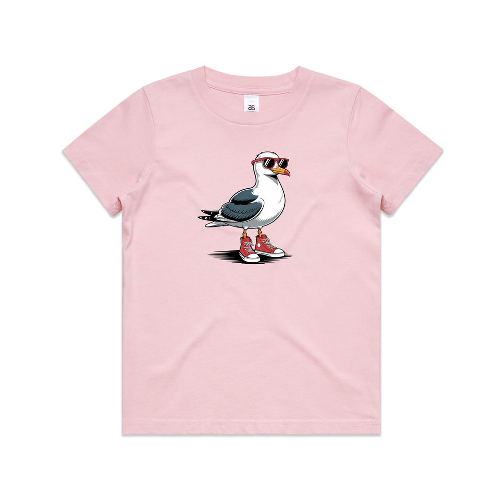 Seagull With Sunglasses And High Tops Kid's AS Colour T-shirt