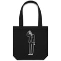 Coffee Brain Canvas Tote Bag Black One Size Tote Bag Printed In Australia