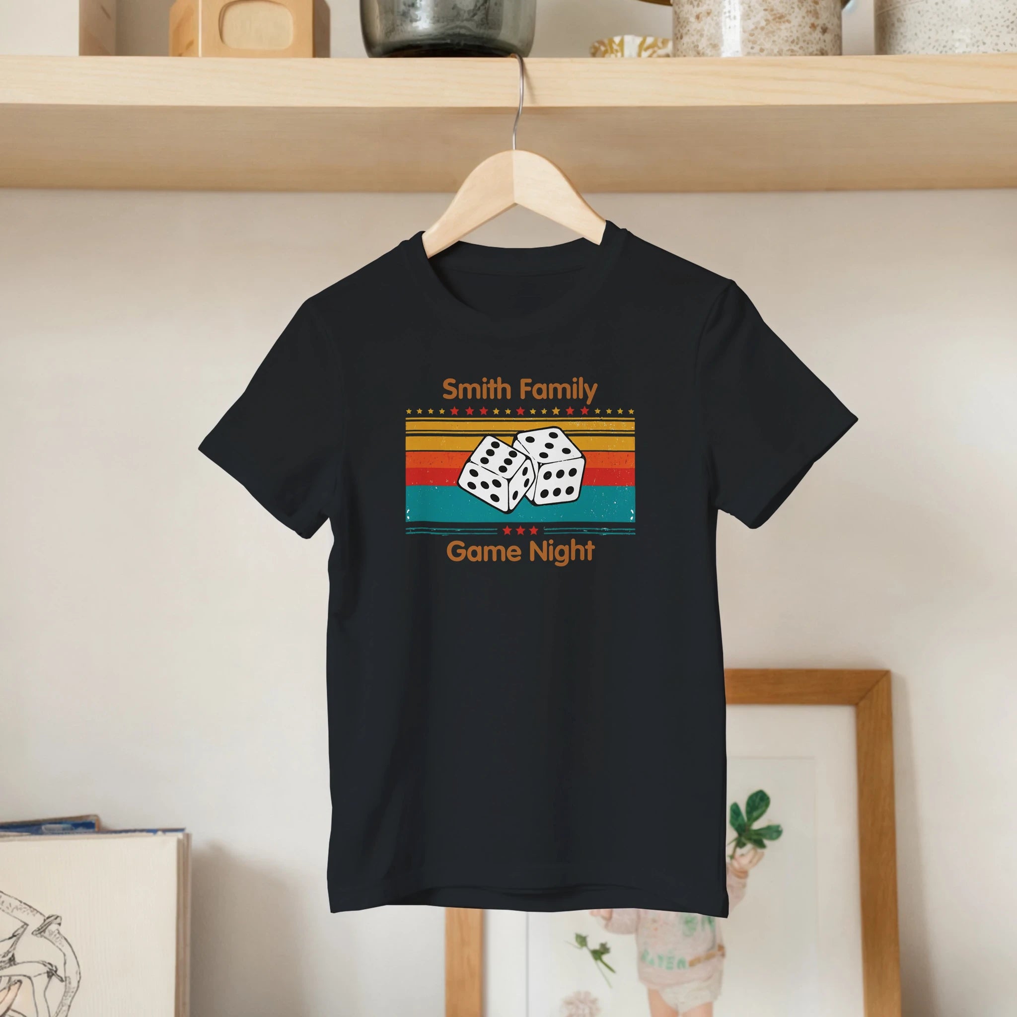 Personalised - Dice, Family Games Night - Classic Kids Crewneck T-shirt | Gildan® 5000B Personalised Kids T-shirt customise Games Globally Fulfilled personalise