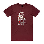Retro Gamer Men's AS Colour T-shirt Burgundy Mens T-shirt Games Printed In Australia