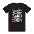 Cruise Ship Calories Don't Count Mens Cruise T-shirt Black Mens Cruise T-shirt Cruise Printed In Australia