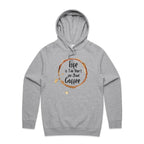 Life Is Too Short For Bad Coffee - Mens Hoodie Grey Marle Mens Hoodie Coffee Printed In Australia
