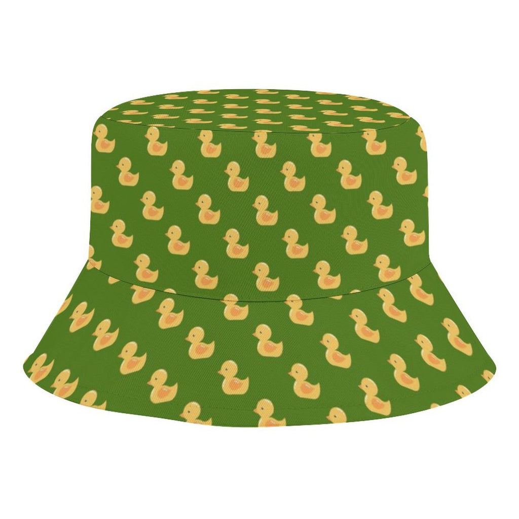 Rubber Ducks On Green Kids Bucket Hat black Kids Bucket Hat animal Printed Offshore