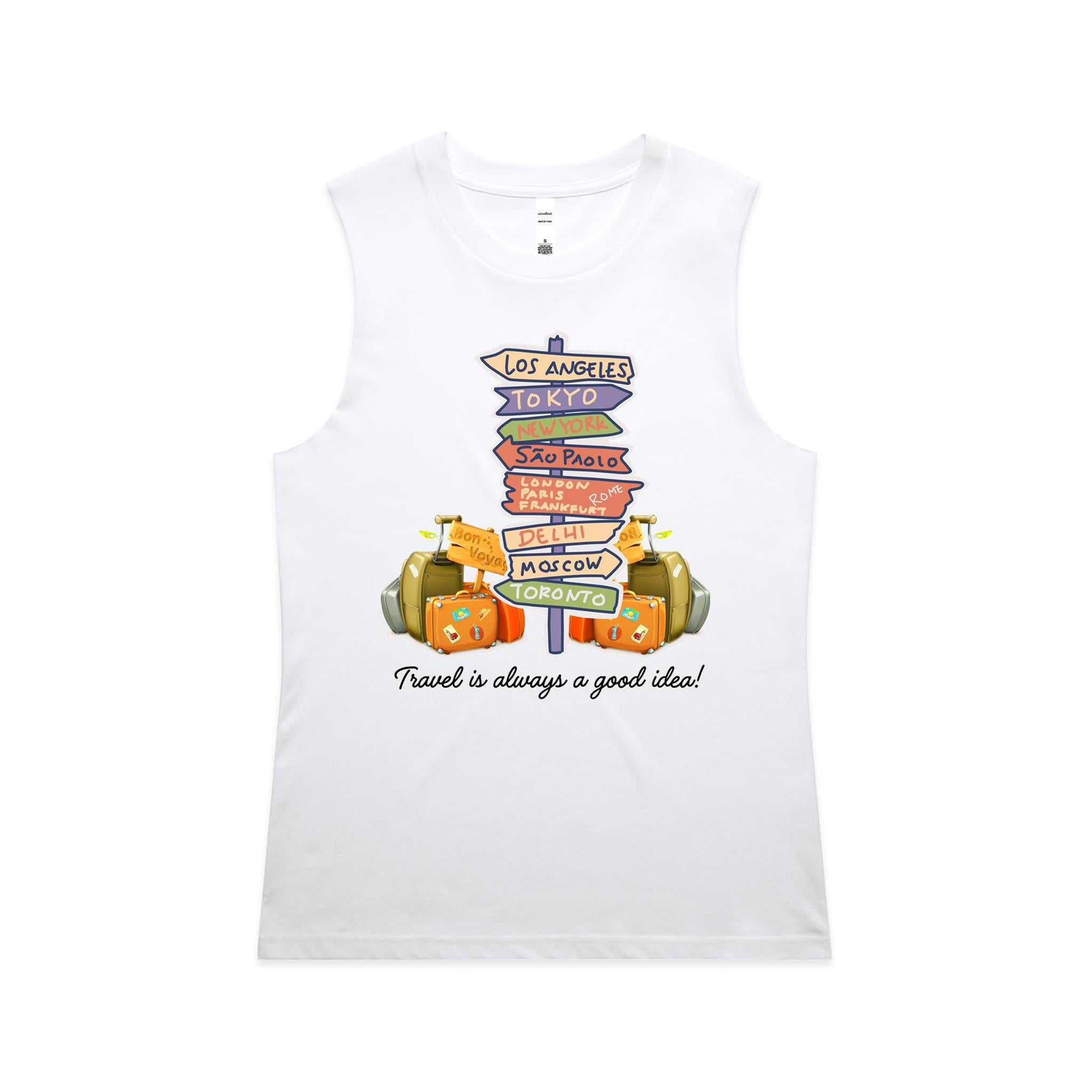 Travel Is Always A Good Idea - AS Colour Women's Maple Tank