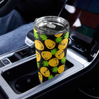 Cool Pineapples - 20oz Mobile Tumbler with Lid (Black Lock) 20oz Travel Mug Food Printed Offshore