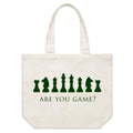 Chess, Are You Game Shoulder Canvas Tote Bag Default Title Large Tote Bag Chess Games Printed In Australia