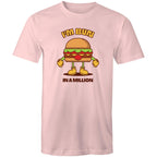I'm Bun In A Million, Hamburger - Mens T-Shirt Pink Mens T-shirt Food Printed In Australia