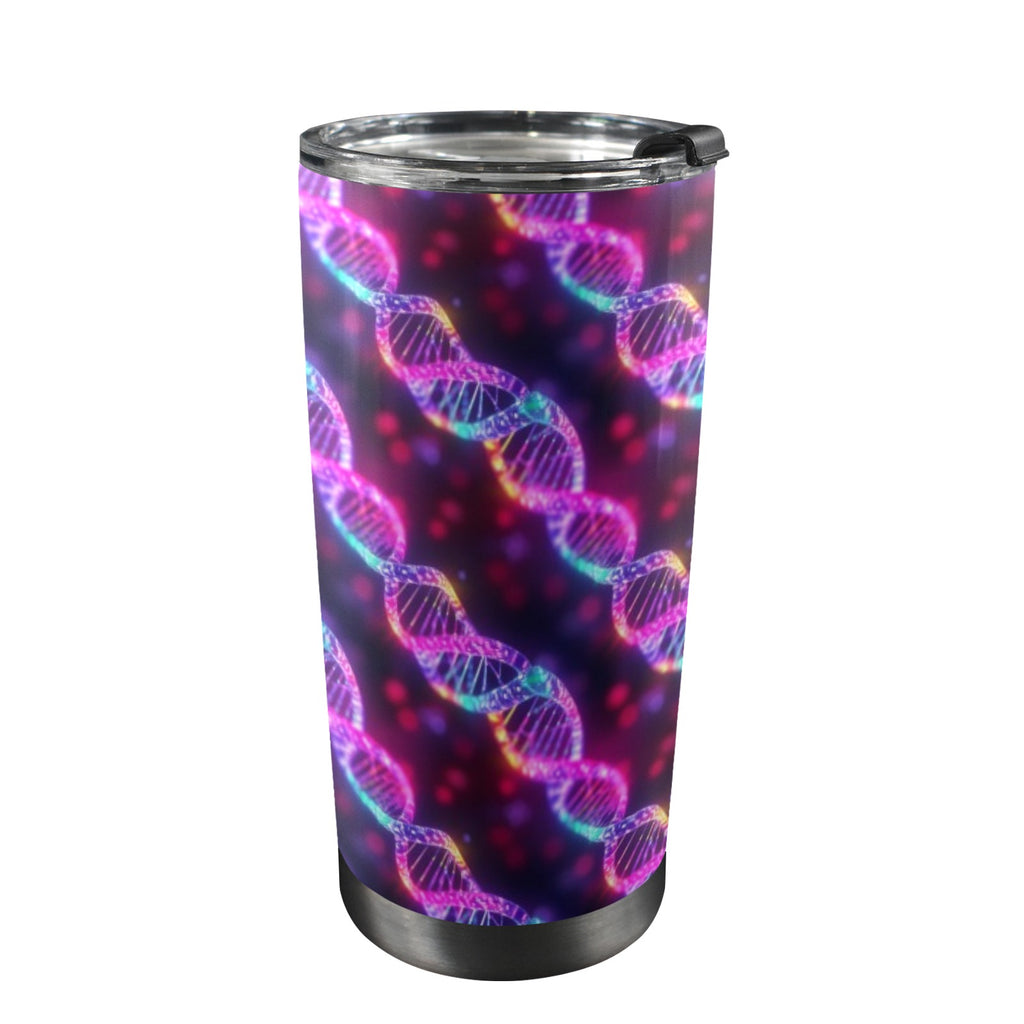 DNA Glow - 20oz Mobile Tumbler with Lid (Black Lock) One Size 20oz Travel Mug Printed Offshore Science