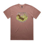 Dachshund, I've Got Friends In Low Places AS Colour Heavy Faded Tee Unisex Faded pink Heavy Faded T-shirt animal Printed In Australia