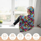 Sticker Music Kids Hooded Blanket 100cm x 130cm Kids Hooded Blanket Music Printed Offshore