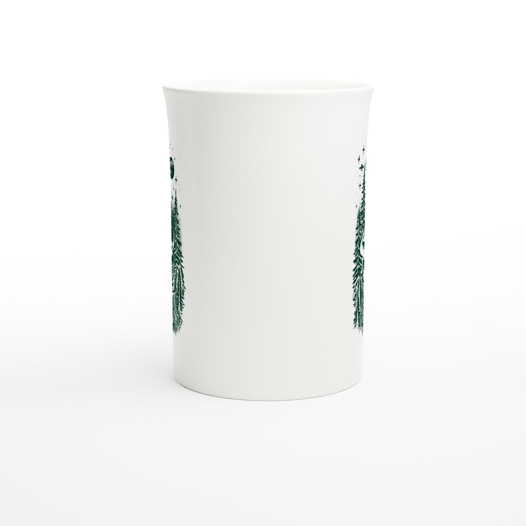 Alien And Bigfoot Play Guitar - White 10oz Porcelain Slim Mug Porcelain Mug Globally Fulfilled Music Sci Fi