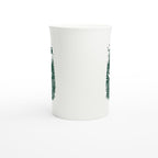 Alien And Bigfoot Play Guitar - White 10oz Porcelain Slim Mug Porcelain Mug Globally Fulfilled Music Sci Fi