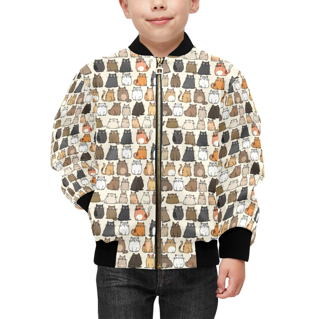 Lots Of Cats Kids Bomber Jacket Kids Bomber Jacket animal Printed Offshore