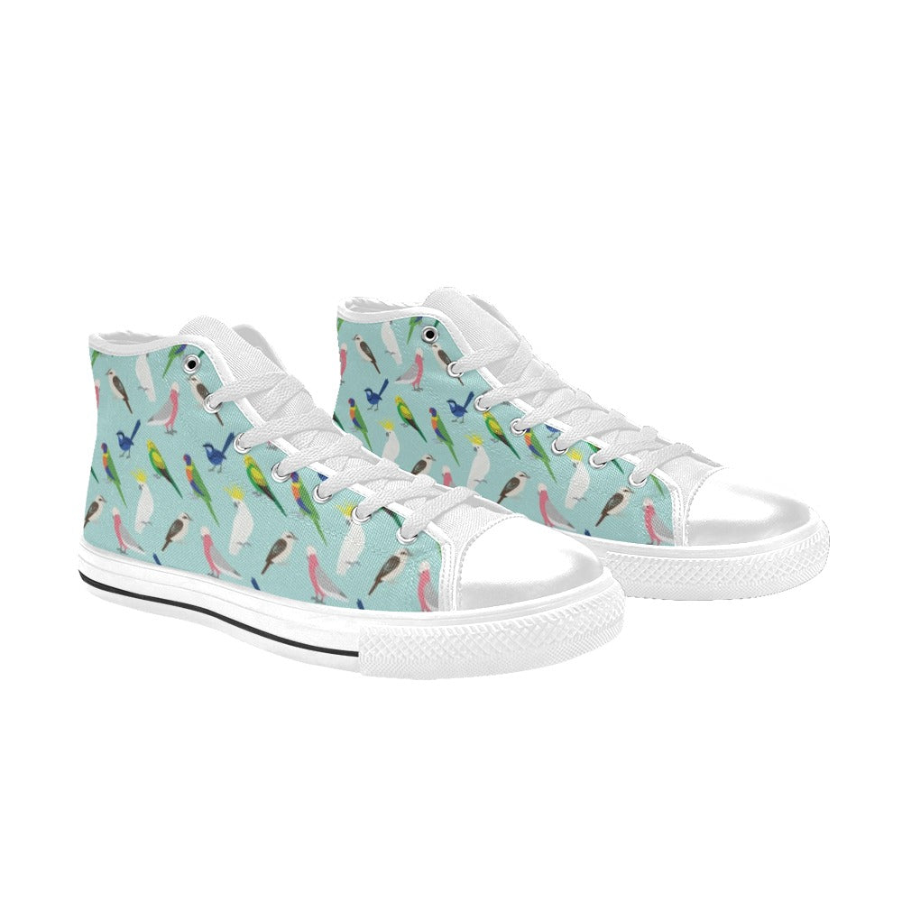 Australian Birds Men's High Top Canvas Shoes Men's Classic High Top Canvas Shoes Australia Birds Printed Offshore