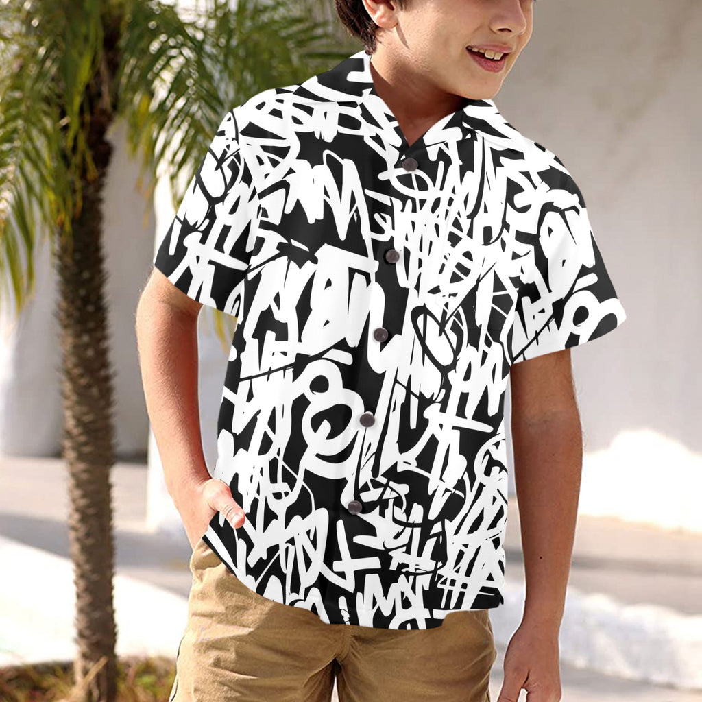 Graffiti - Junior Kids Hawaiian Shirt