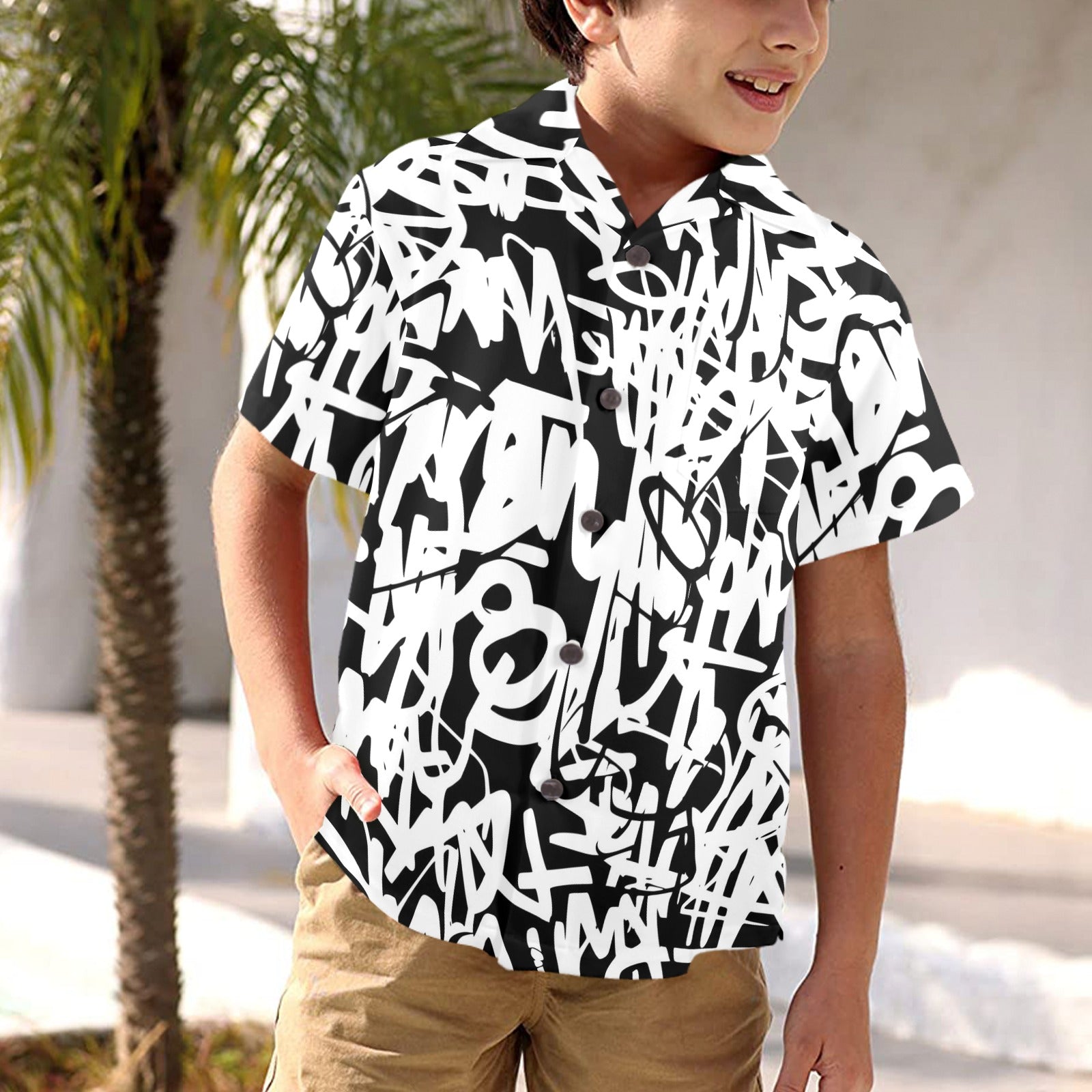 Graffiti - Junior Kids Hawaiian Shirt