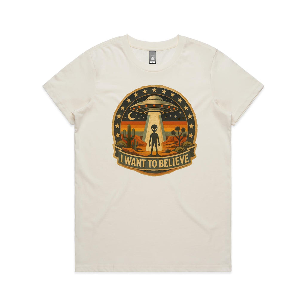 I Want To Believe Vintage UFO Women's AS Colour T-shirt