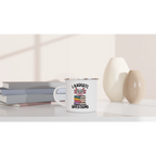 Personalised I Axolotl Questions White 12oz Enamel Mug Personalised Enamel Mug funny kids tee Globally Fulfilled Reading