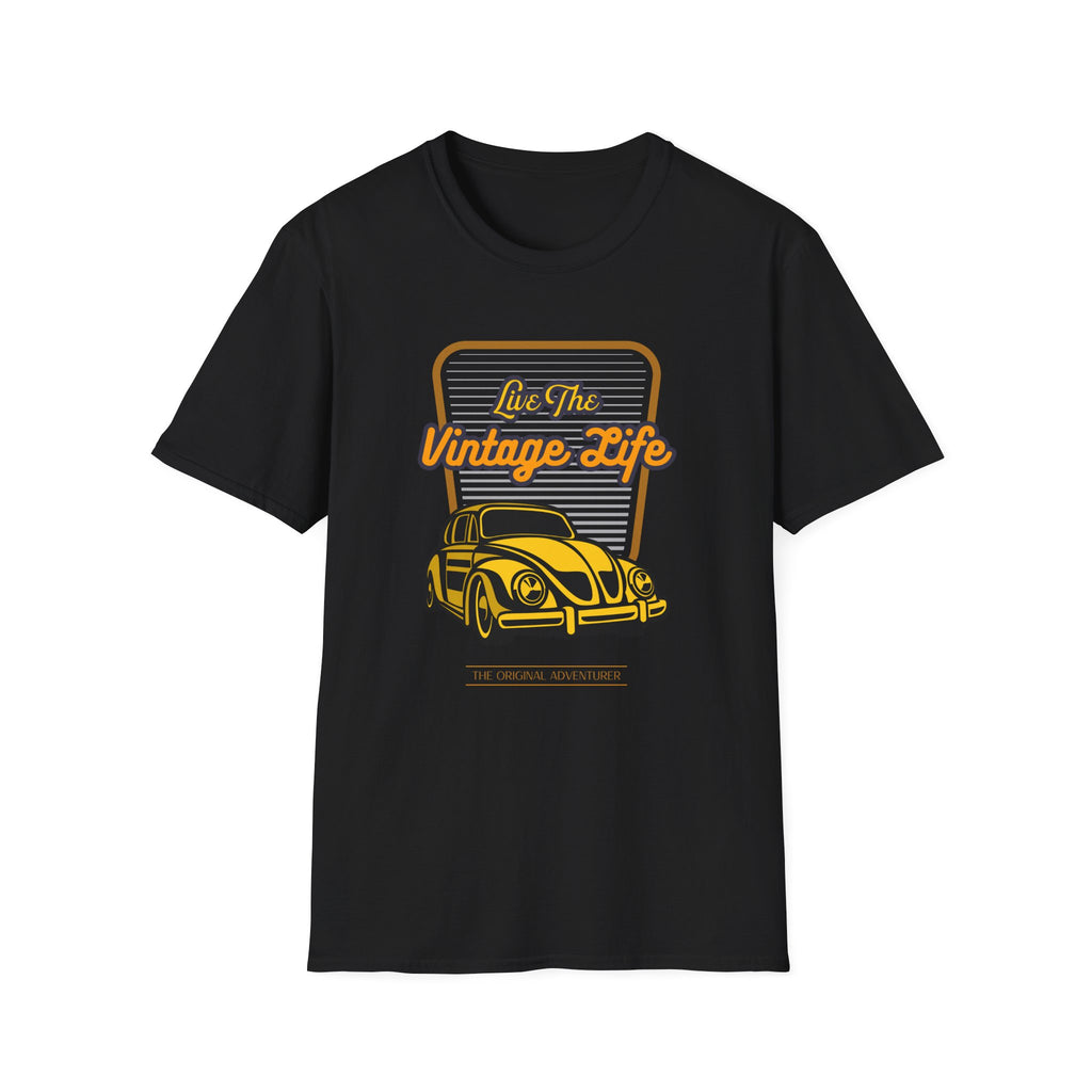 Live The Vintage Life, Car - Unisex Softstyle T-Shirt