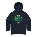 Alien Commute - Womens Hoodie Navy Womens Hoodie Printed In Australia Sci Fi