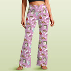 Fast Food High Waist Crossover Tummy Control Flare Leggings 5XL High Waist Flare Leggings Food Printed Offshore