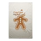 Gingerbread, I Can't Feel My Face - AS Colour Tea Towel Cream One Size Christmas Tea Towel Christmas Printed In Australia