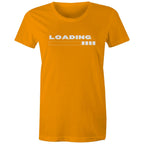 Loading - Womens T-shirt Orange Womens T-shirt Printed In Australia Tech