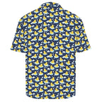 Rubber Ducks On Dark Men's Crinkle Hawaiian Shirt