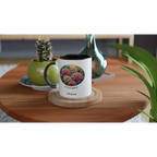 Stained Glass Birth Month Flowers - 11oz Ceramic Mug Personalised 11oz Mug Birthday customise Globally Fulfilled Name personalise Plants