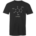 Caffeine Molecule - Mens T-Shirt Black Mens T-shirt Coffee Printed In Australia Science