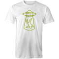 Alien Abduction Men's AS Colour T-Shirt White Mens T-shirt Printed In Australia Sci Fi