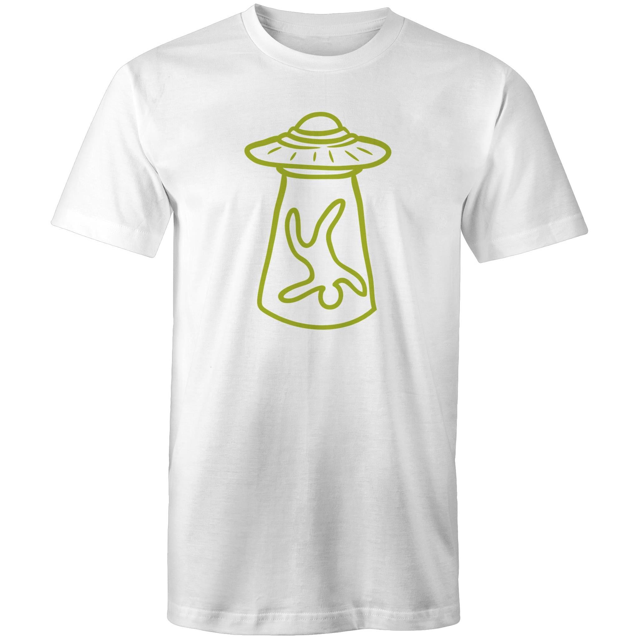 Alien Abduction - Mens T-Shirt White Mens T-shirt Printed In Australia Sci Fi