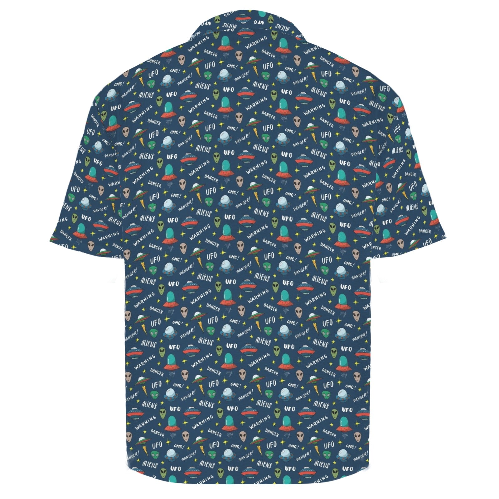 UFO's And Aliens Men's Crinkle Hawaiian Shirt