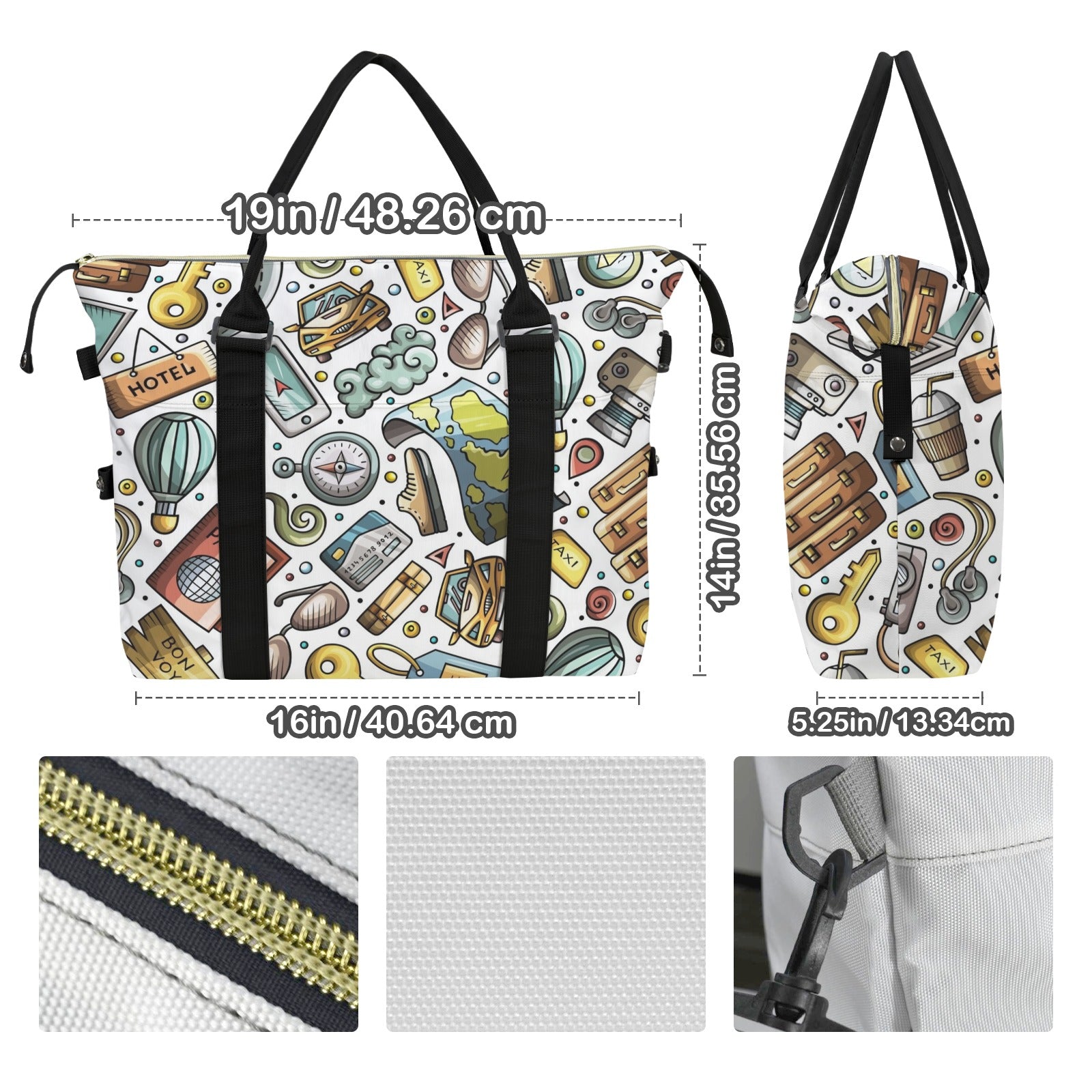 Travel Montage Duffle Bag-Simple (Model 1715) Duffle Bag-Simple (1715)