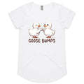Goose Bumps - Womens Scoop Neck T-Shirt White Womens Scoop Neck T-shirt animal Printed In Australia