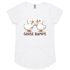 Goose Bumps - Womens Scoop Neck T-Shirt White Womens Scoop Neck T-shirt animal Printed In Australia