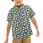 Rubber Ducks On Dark Junior Kid's Hawaiian Shirt 6-7Y Junior Kids Hawaiian Shirt 2-7 animal Printed Offshore