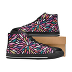 Colour Burst - Men's High Top Canvas Shoes