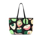 Happy Sushi - Leather Tote Bag-Large
