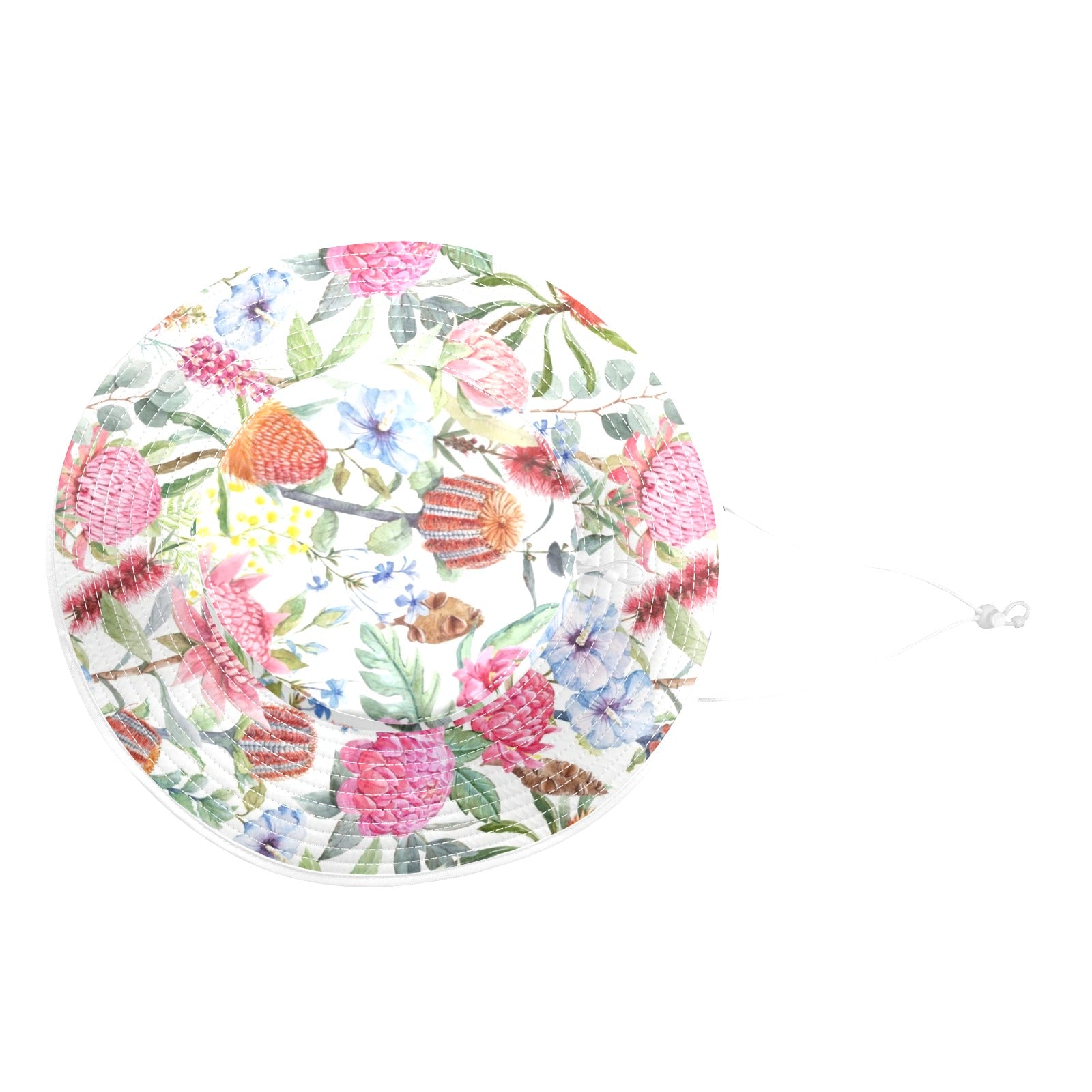 Australian Flowers - Wide Brim Bucket Hat Wide Brim Bucket Hat Plants Printed Offshore