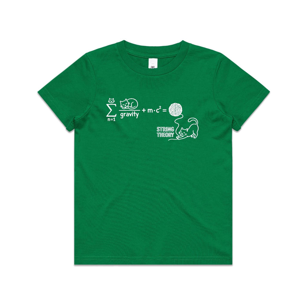 Cat String Theory Physics Kids AS Colour T-shirt